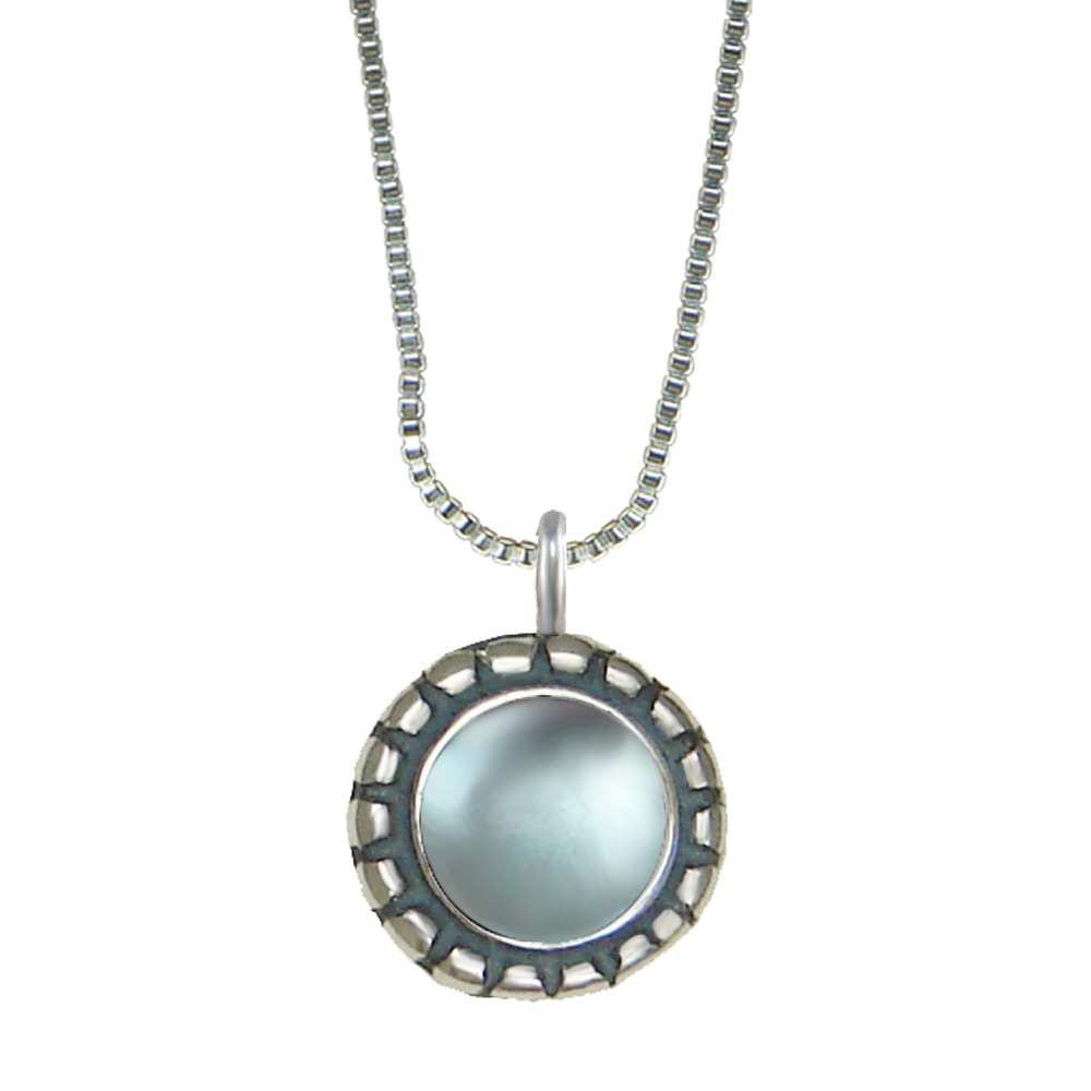 Sterling Silver Little Blue Topaz Pendant Necklace